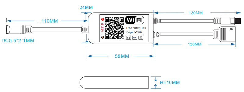 24鍵紅外WiFiLED控制器